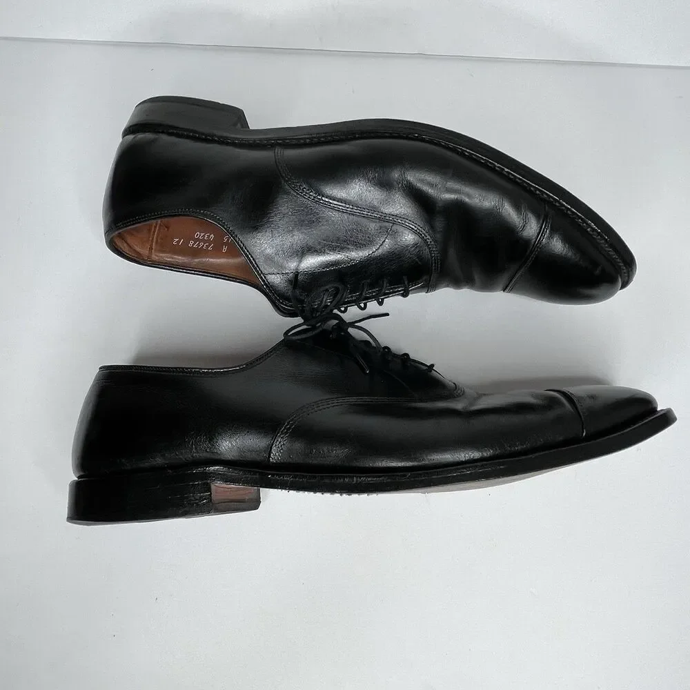 Allen Edmonds Park Avenue Cap-toe Oxford Black Dress Shoe Size 14 R